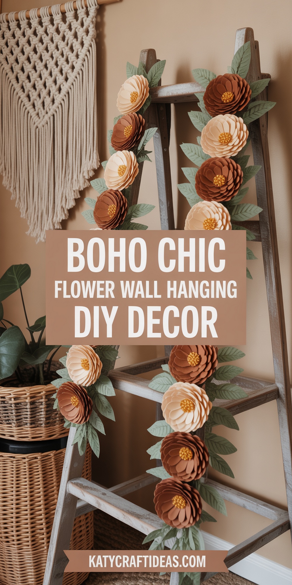 Boho Chic Egg Carton Floral Wall Hanging