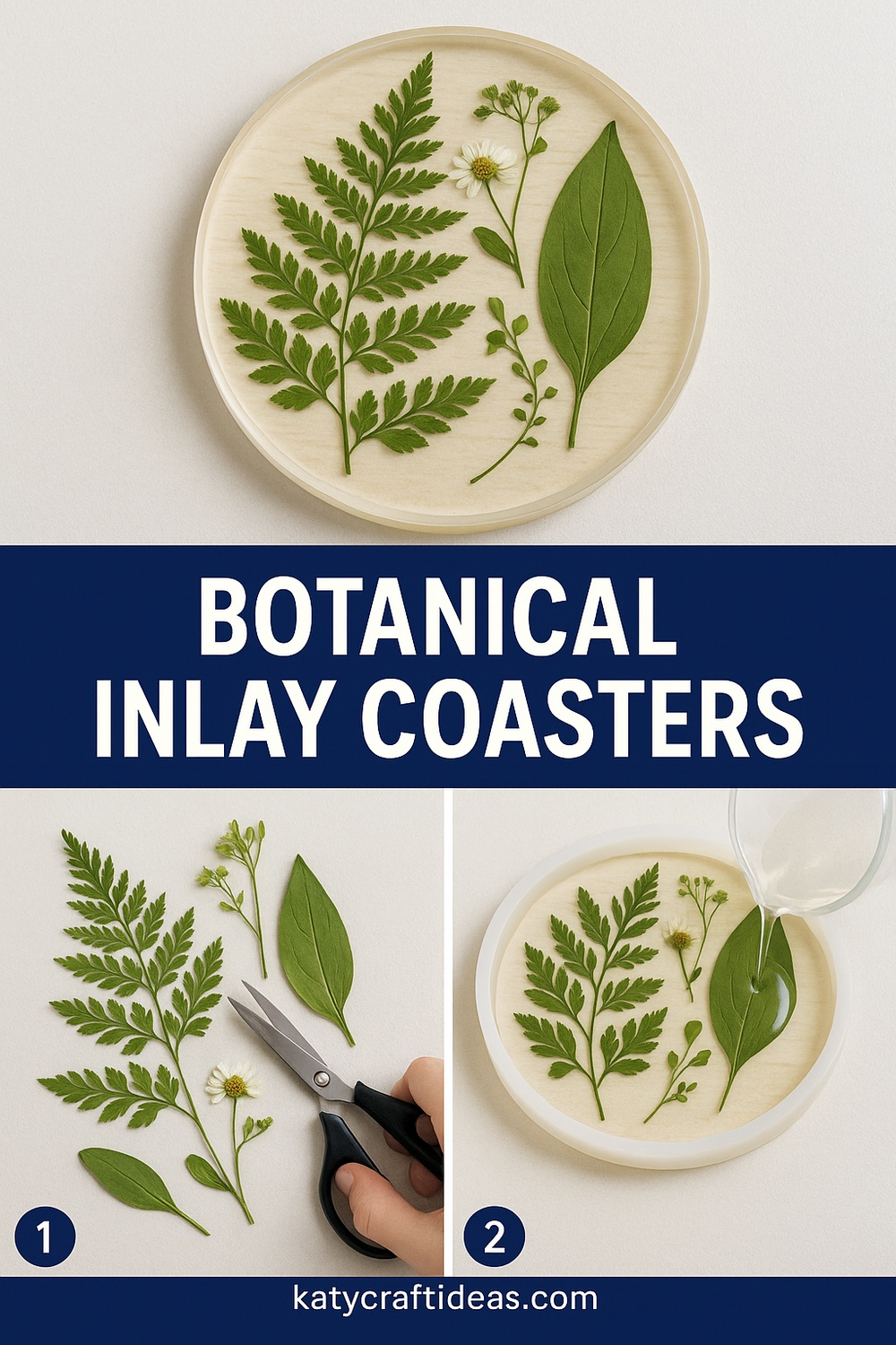 Botanical Inlay Coasters