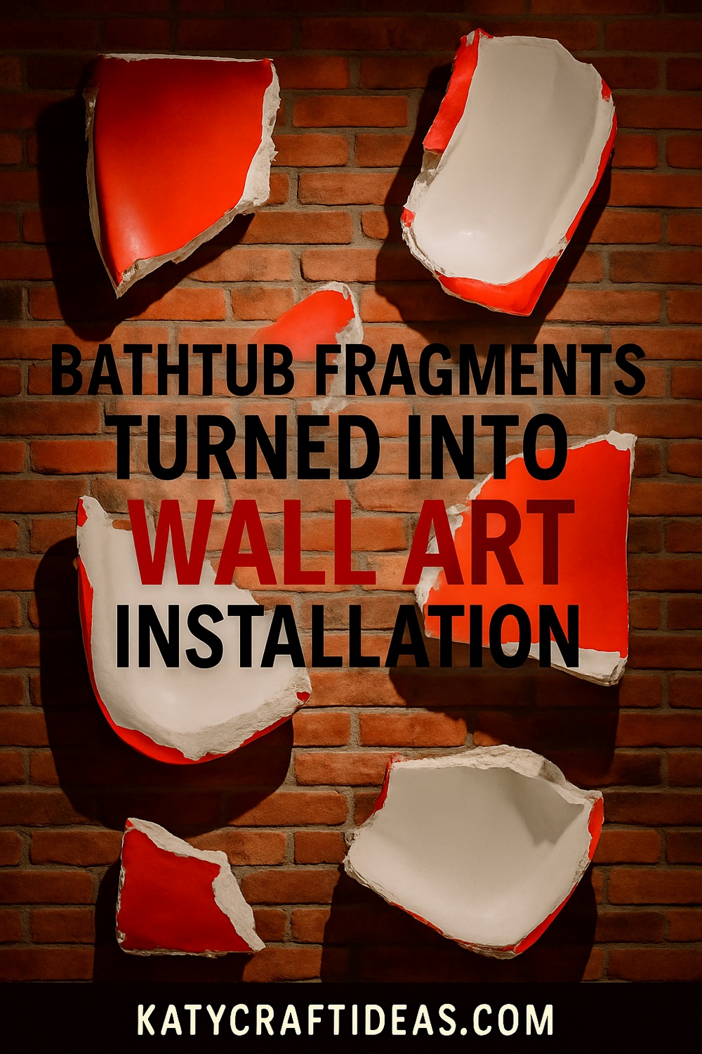 Modern Art Installation Using Fragmented Tubs