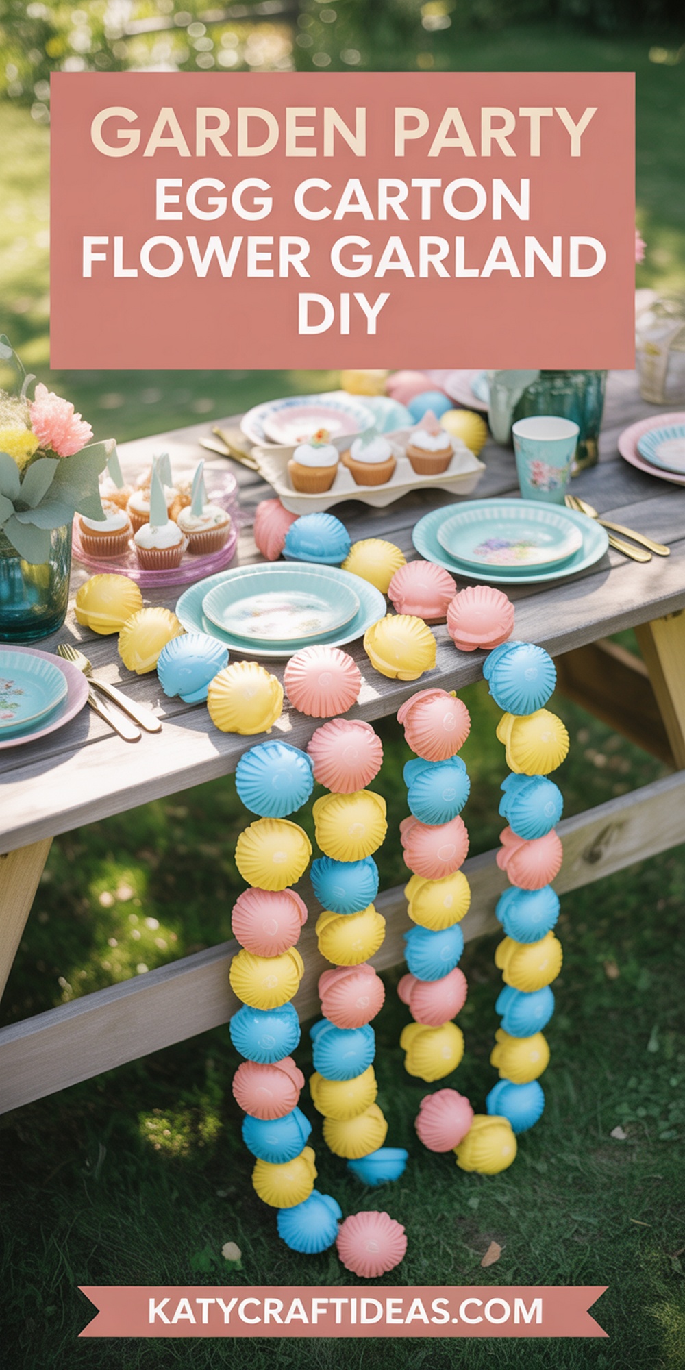 Whimsical Garden Party Egg Carton Garland