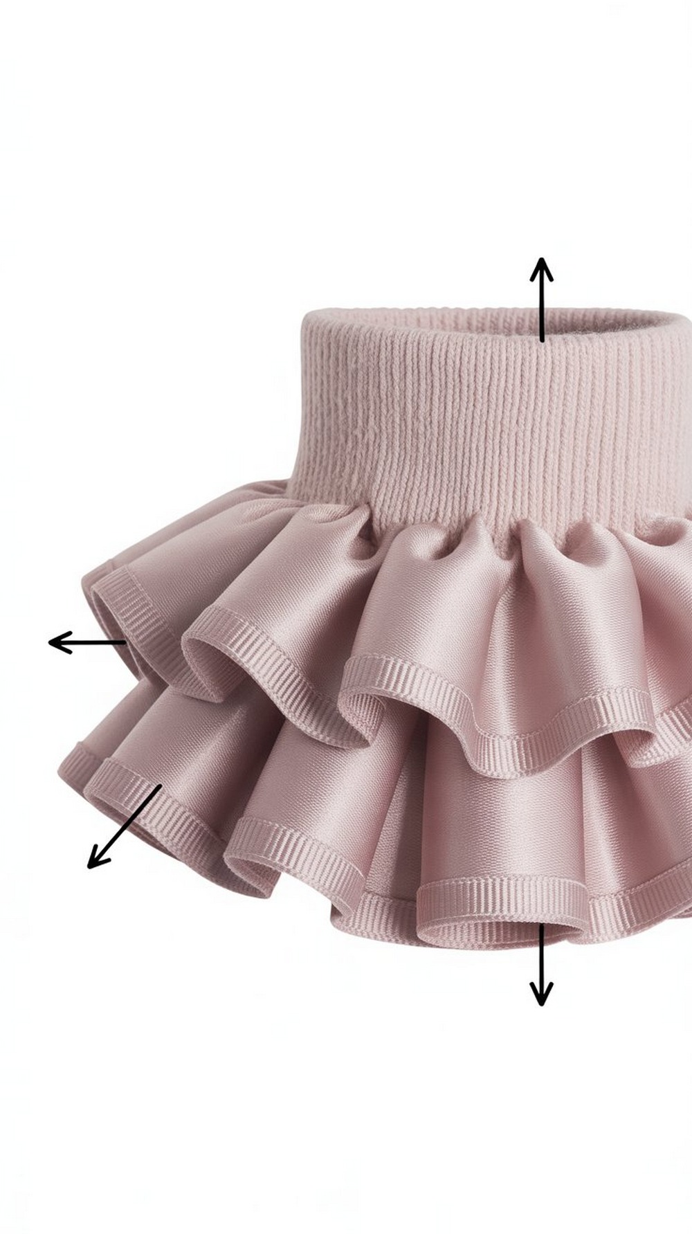 Two Color Ribbon Ruffle Sock Tutorial