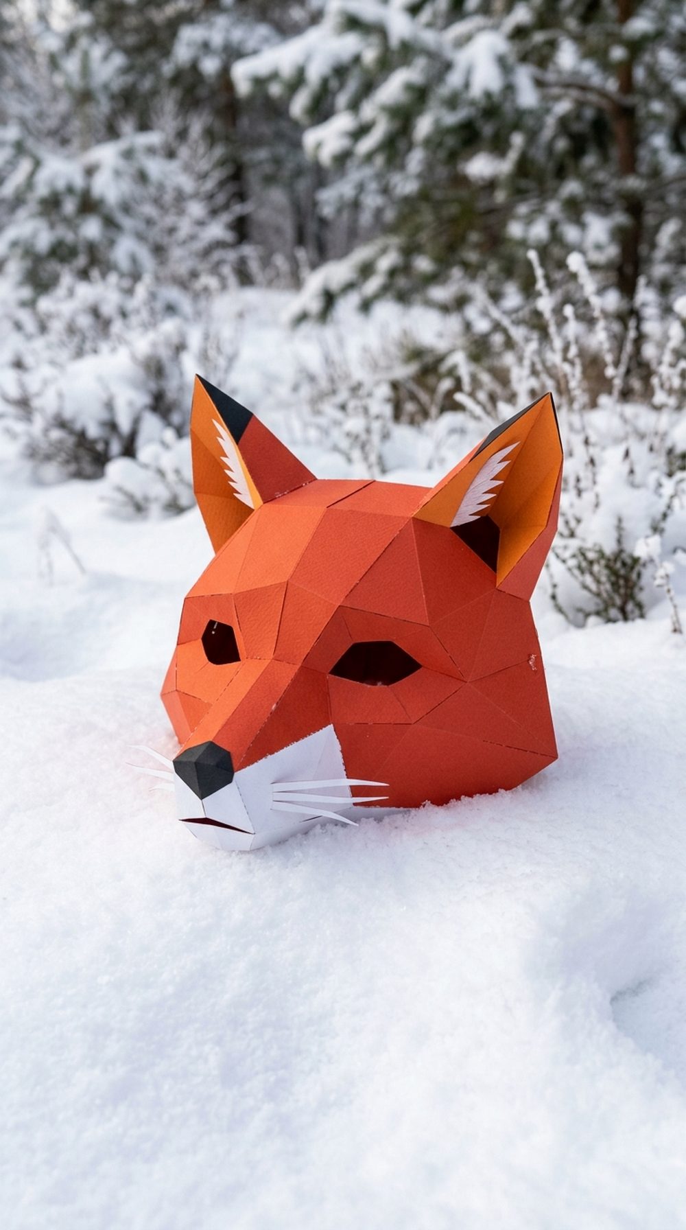 D Paper Fox Mask