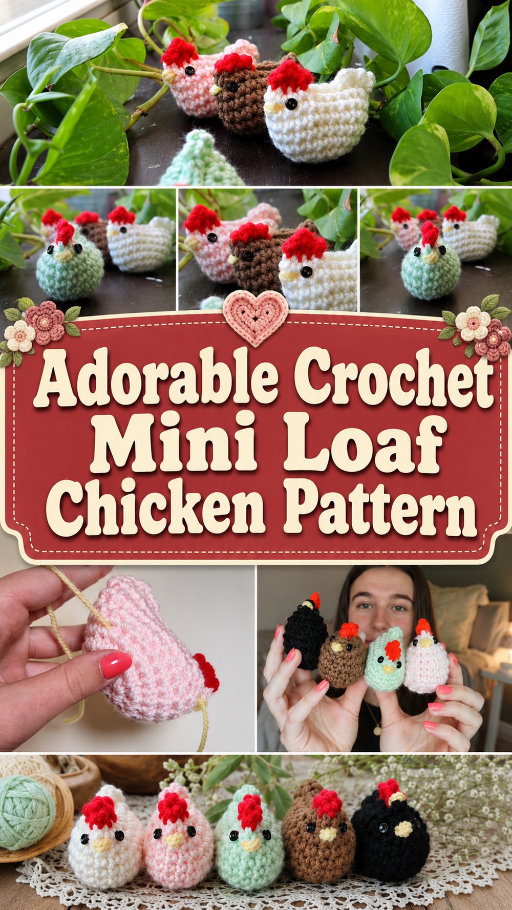 Adorable Crochet Mini Loaf Chicken Pattern