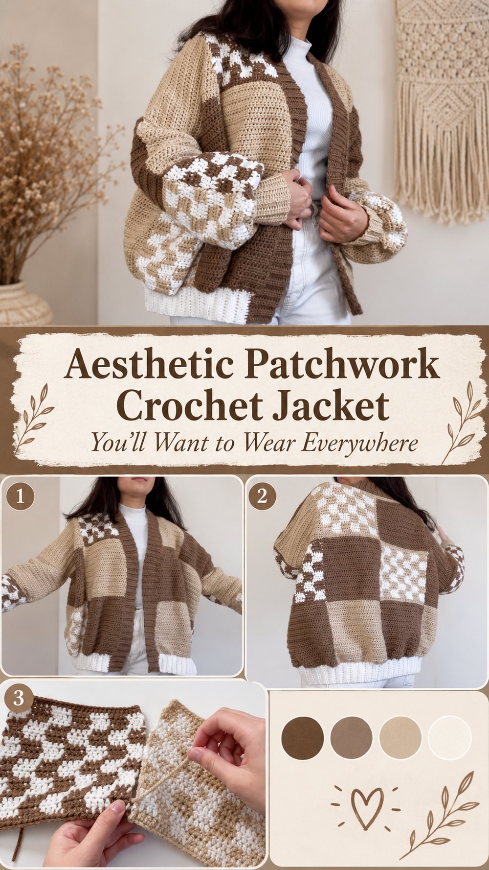 Aesthetic Patchwork Crochet Jacket to Wear Everywhere