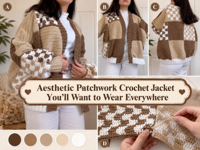 Aesthetic Patchwork Crochet Jacket to Wear Everywhere