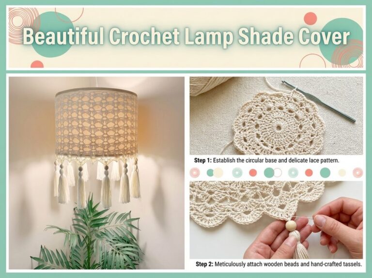 Beautiful Crochet Lamp Shade Cover z