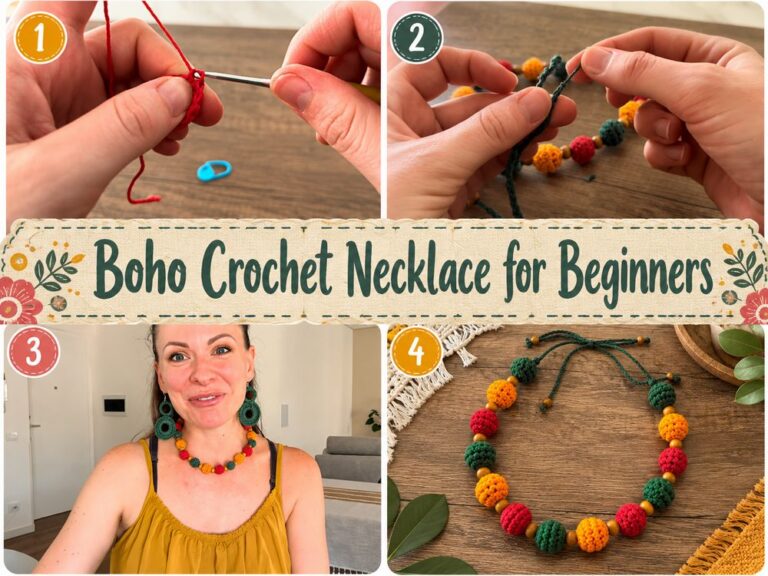 Boho Crochet Necklace for Beginners