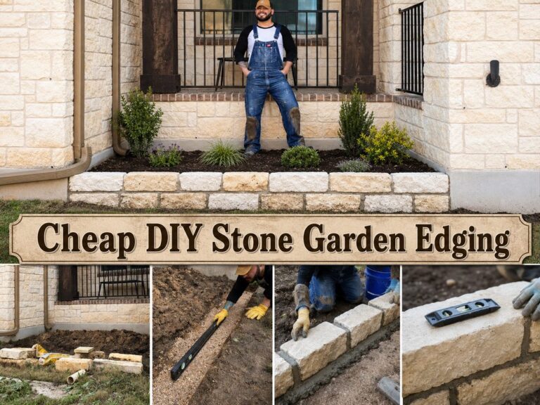 Cheap DIY Stone Garden Edging
