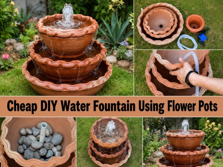 Cheap DIY Water Fountain Using Flower Pots