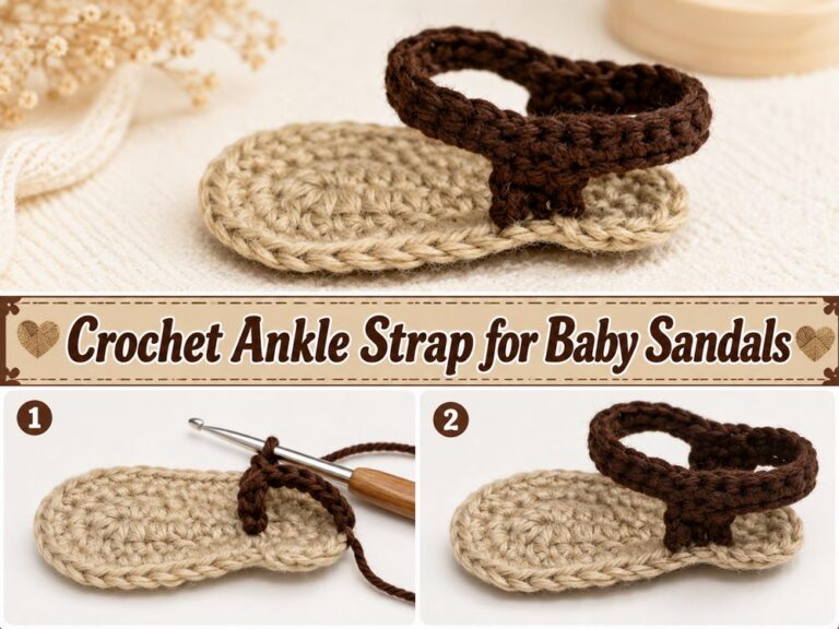 Crochet Ankle Strap for Baby Sandals z