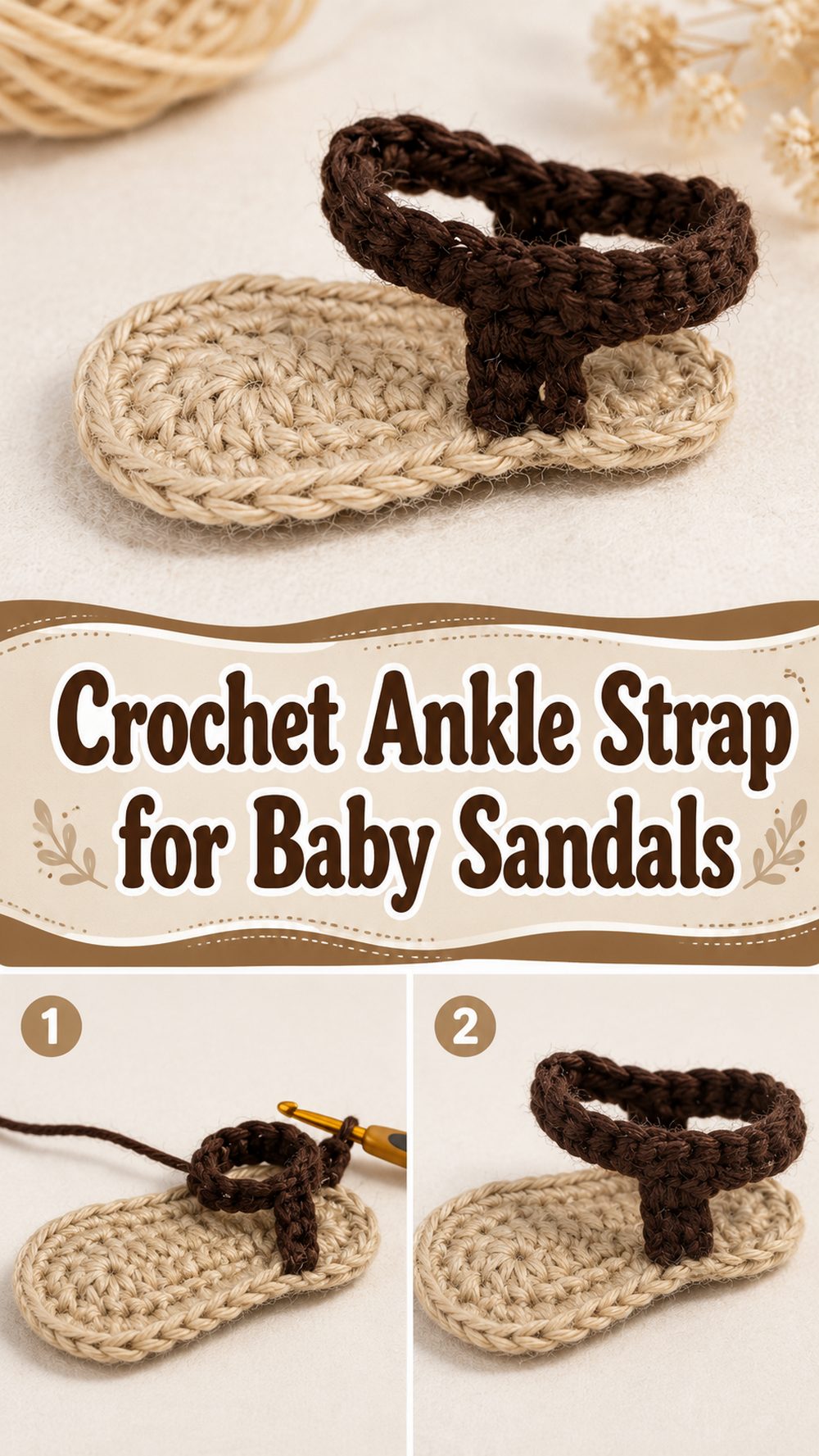Crochet Ankle Strap for Baby Sandals