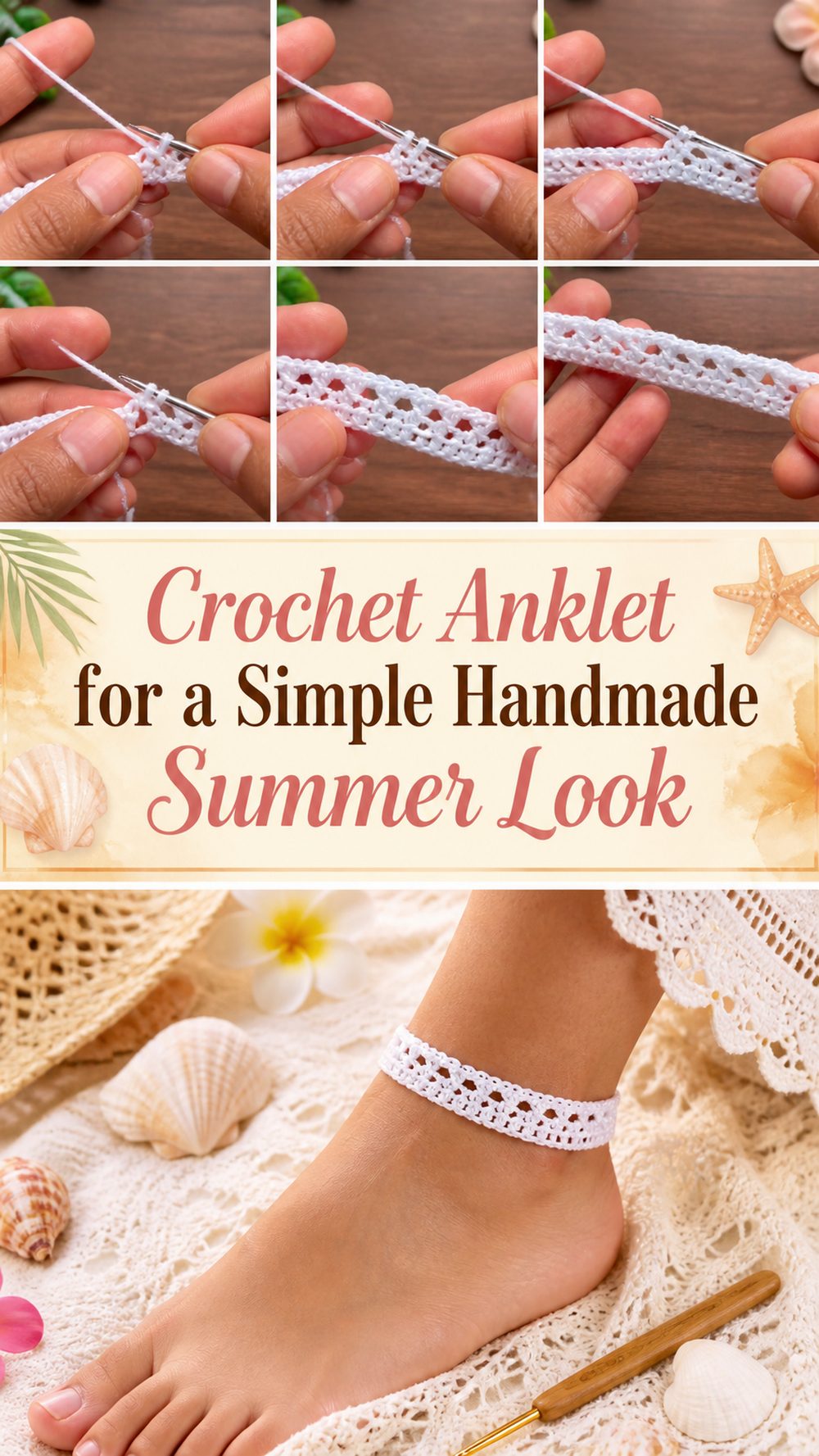 Crochet Anklet for a Simple Handmade Summer Look