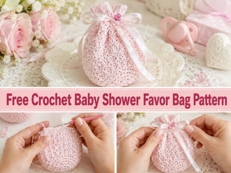 Crochet Baby Shower Favor Bag Pattern s