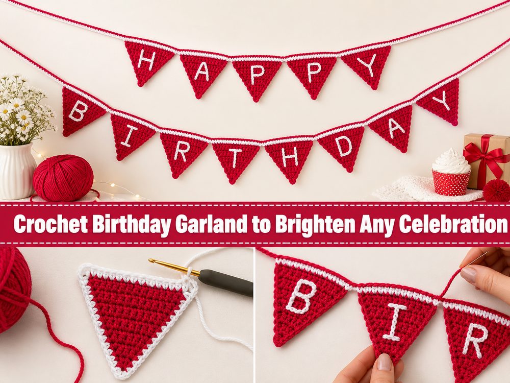 Crochet Birthday Garland to Brighten Any Celebration z