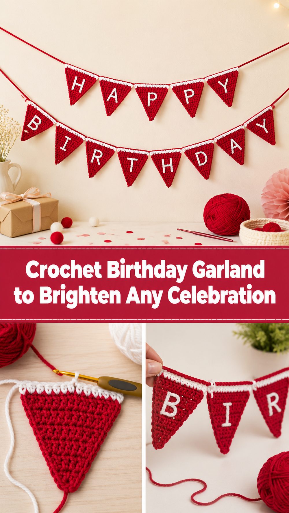 Crochet Birthday Garland to Brighten Any Celebration
