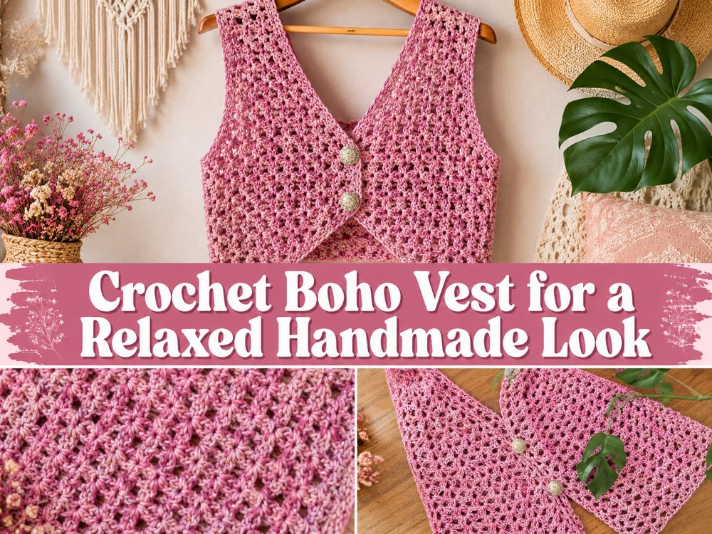 Crochet Boho Vest for a Relaxed Handmade Look S