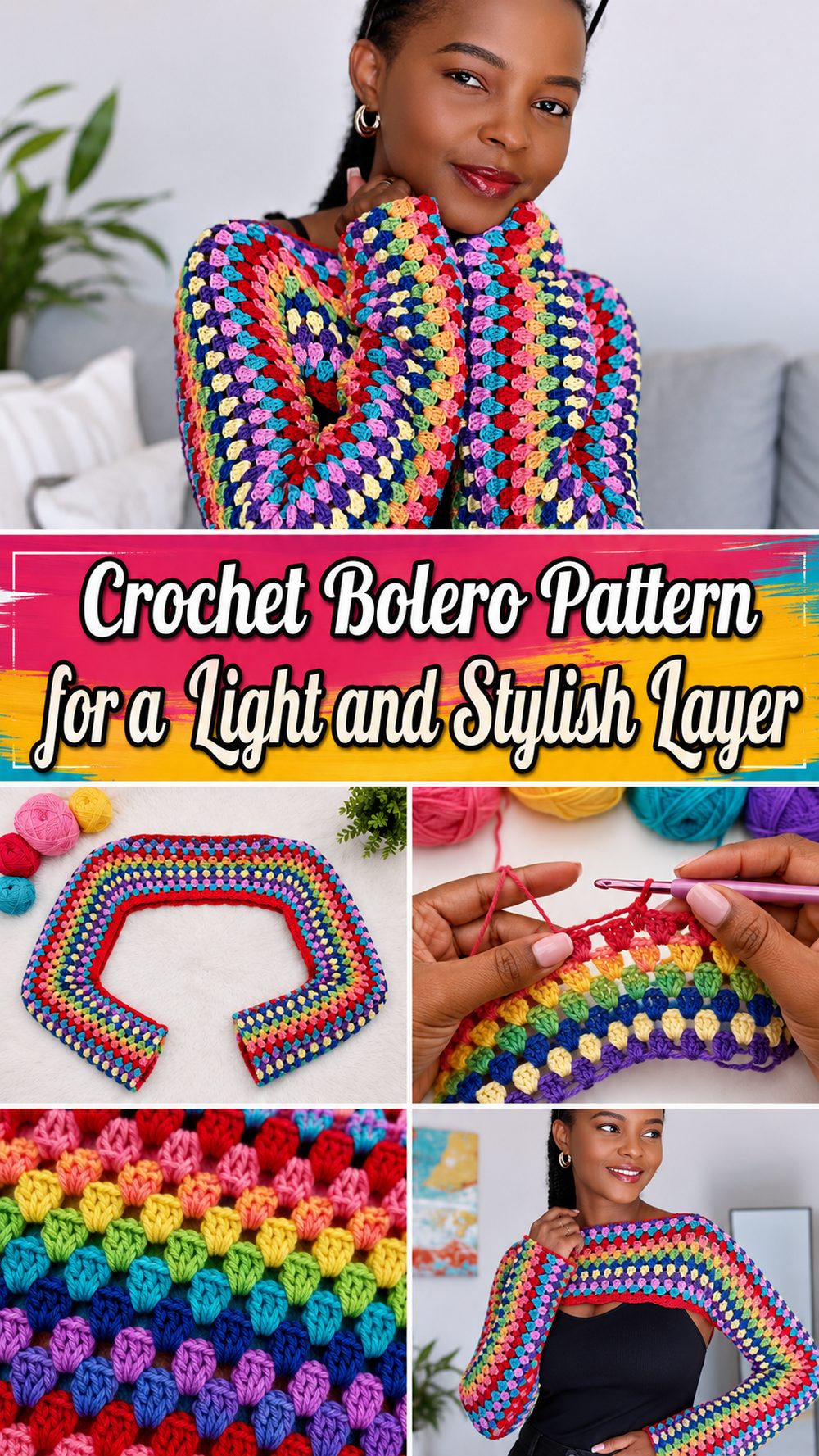 Crochet Bolero Pattern for a Light and Stylish Layer