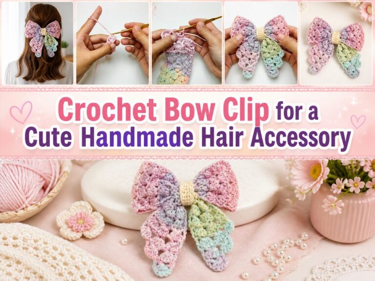 Crochet Bow Clip for a Cute Handmade Hair Accessory s