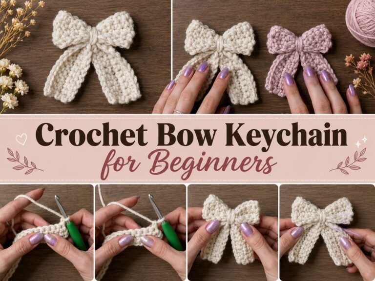 Crochet Bow Keychain for Beginners