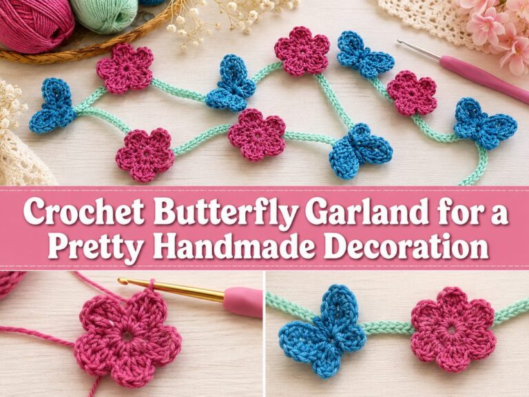 Crochet Butterfly Garland for a Pretty Handmade Decoration a