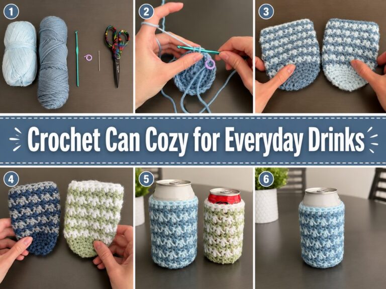 Crochet Can Cozy for Everyday Drinks