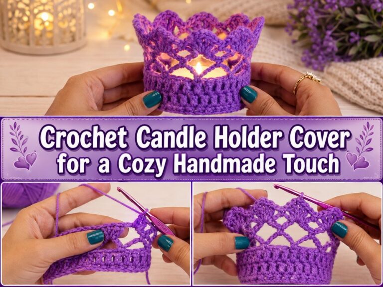 Crochet Candle Holder Cover for a Cozy Handmade Touch s