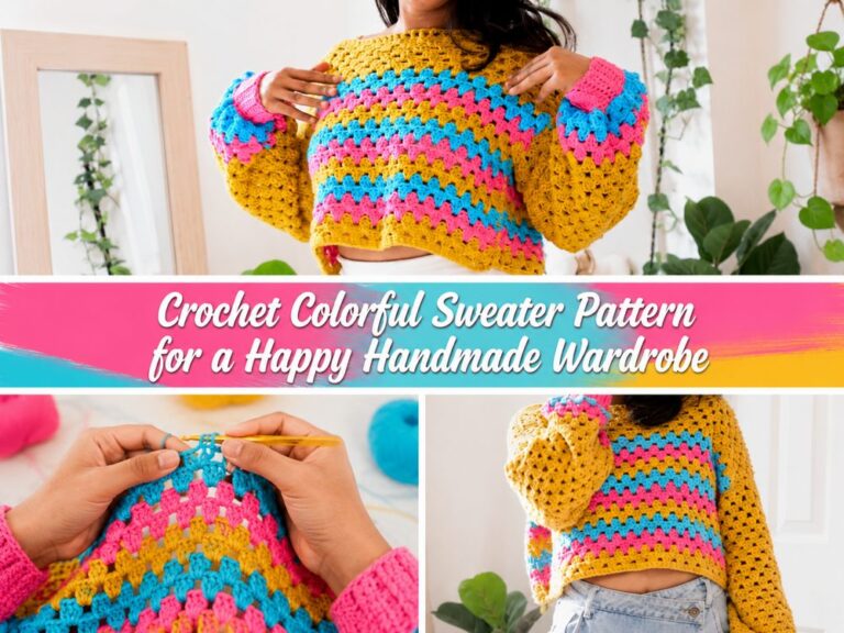 Crochet Colorful Sweater for a Happy Handmade Wardrobe s