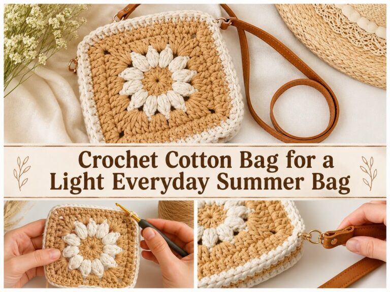 Crochet Cotton Bag for a Light Everyday Summer Bag s