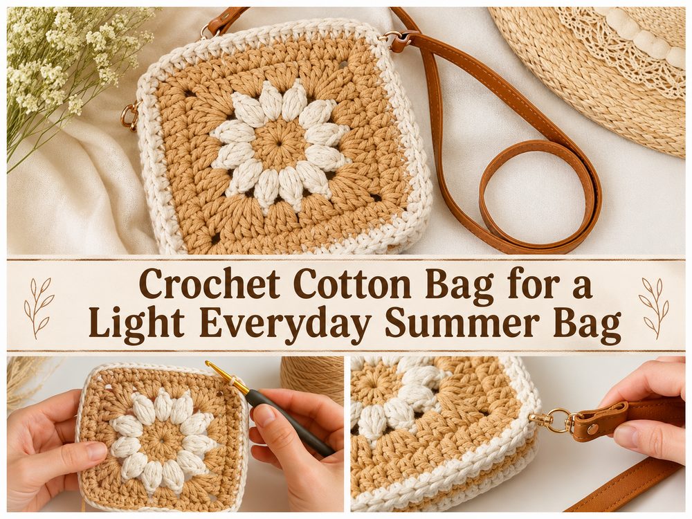 Crochet Cotton Bag for a Light Everyday Summer Bag s