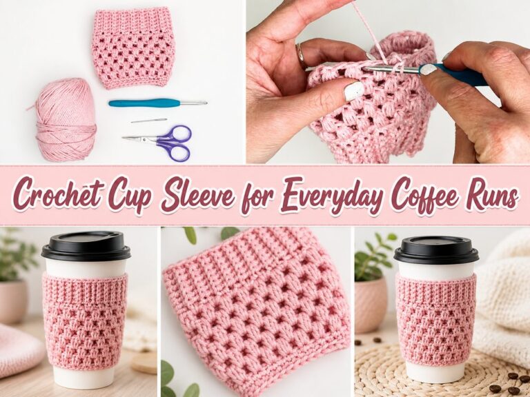 Crochet Cup Sleeve for Everyday Coffee Runs s