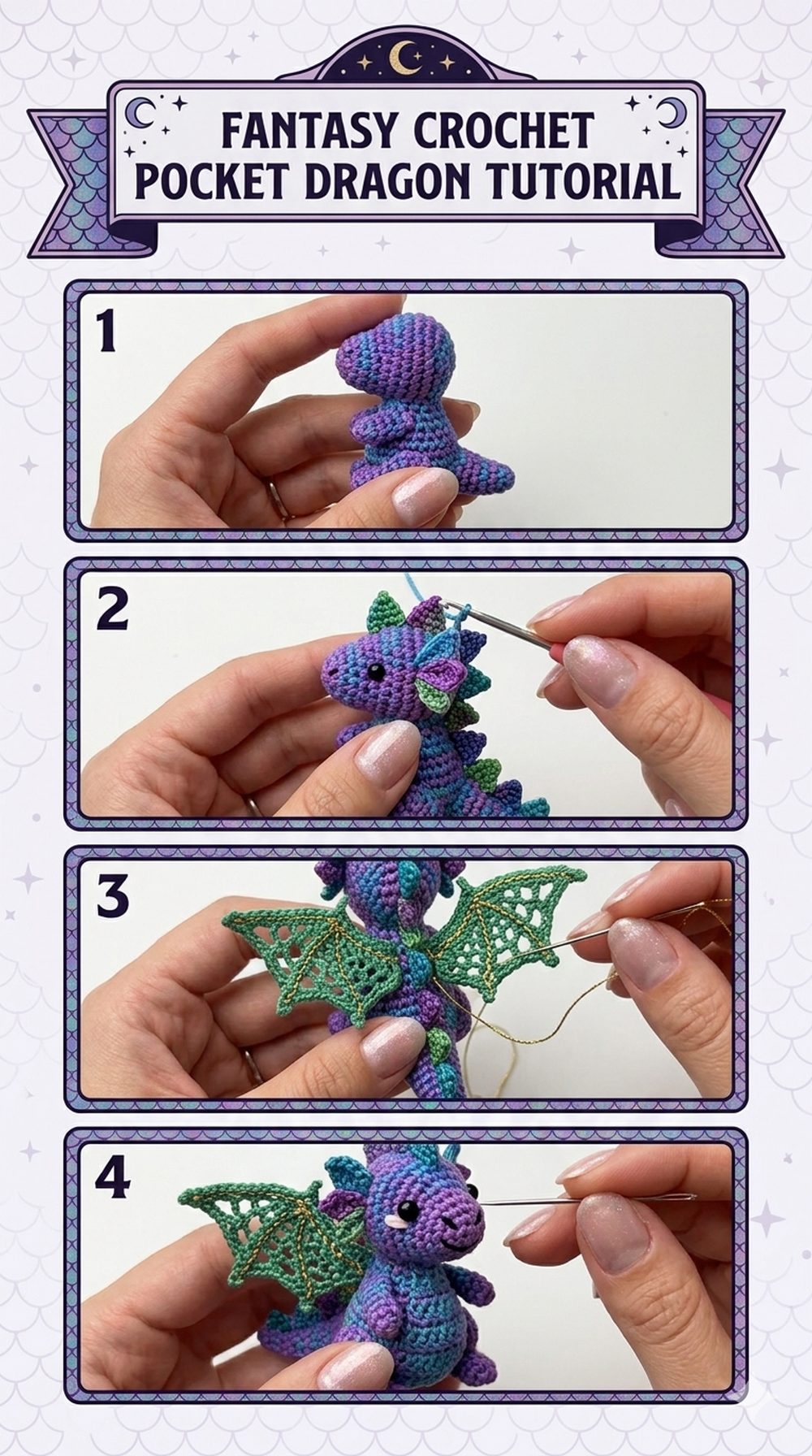 Crochet Cute Pocket Dragon You Can Finish in a Cozy Afternoon