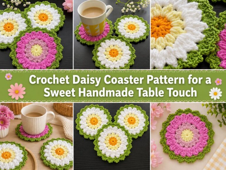 Crochet Daisy Coaster Pattern for a Sweet Handmade Table Touch