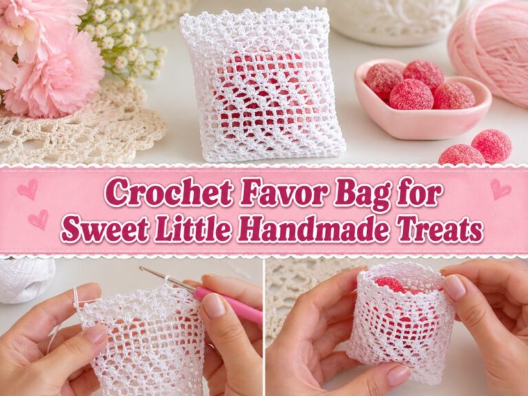 Crochet Favor Bag for Sweet Little Handmade Treats s