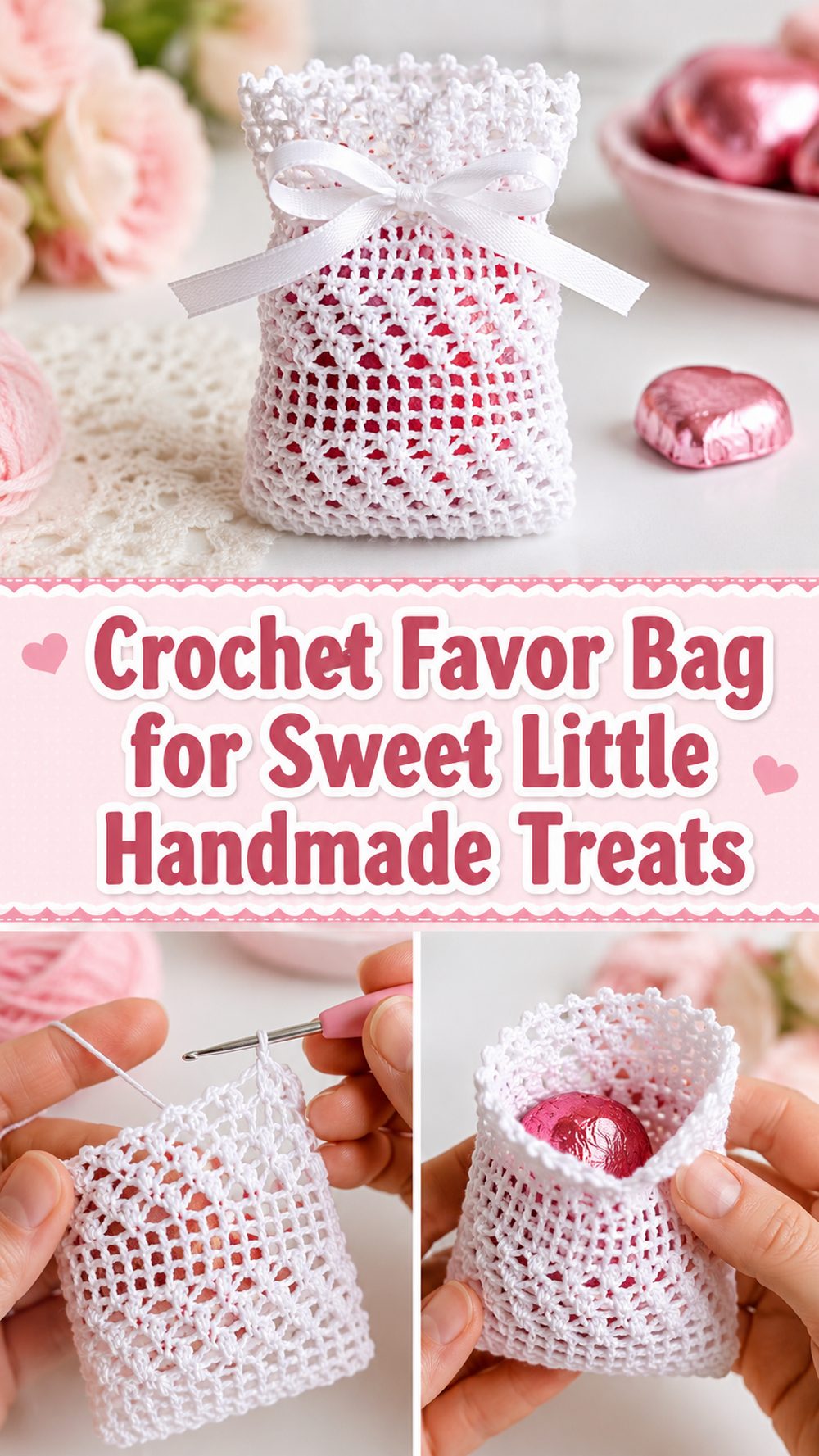 Crochet Favor Bag for Sweet Little Handmade Treats