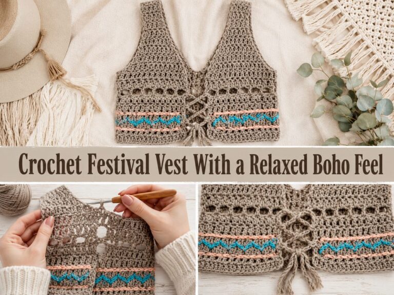 Crochet Festival Vest With a Relaxed Boho Feel S