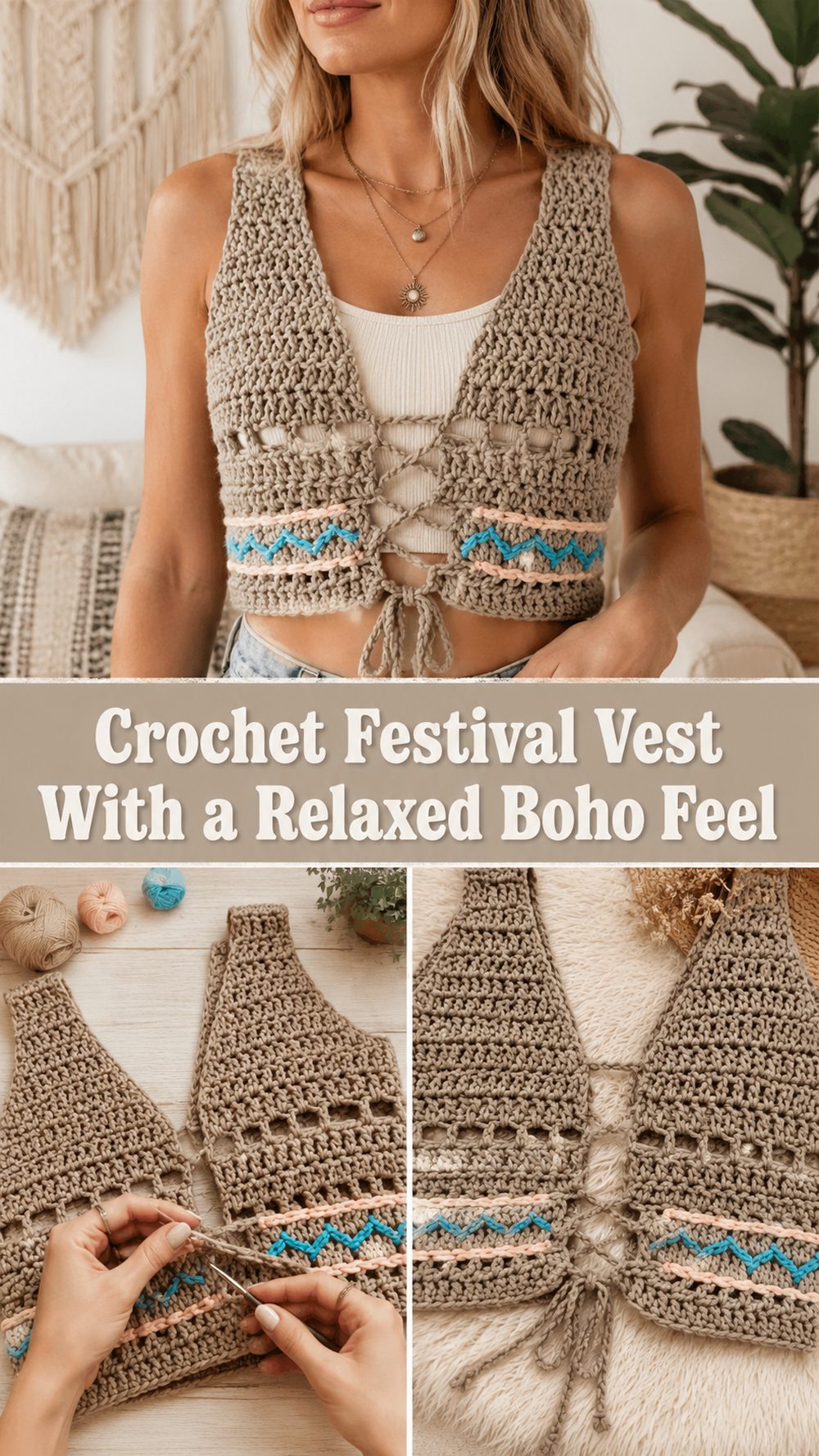 Crochet Festival Vest With a Relaxed Boho Feel