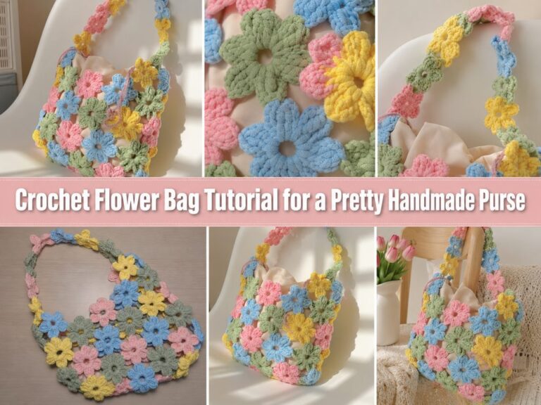 Crochet Flower Bag Tutorial for a Pretty Handmade Purse