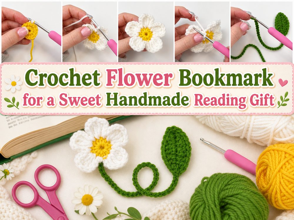 Crochet Flower Bookmark for a Sweet Handmade Reading Gift s