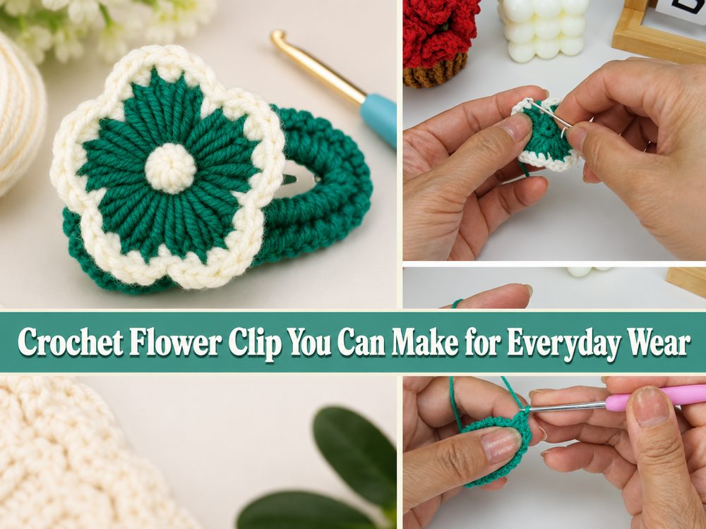 Crochet Flower Clip You Can Make for Everyday Wear