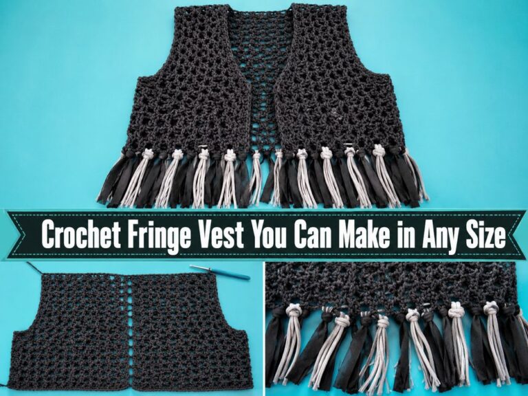 Crochet Fringe Vest You Can Make in Any Size S