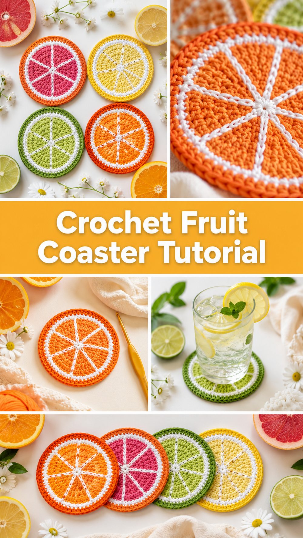 Crochet Fruit Coaster Tutorial