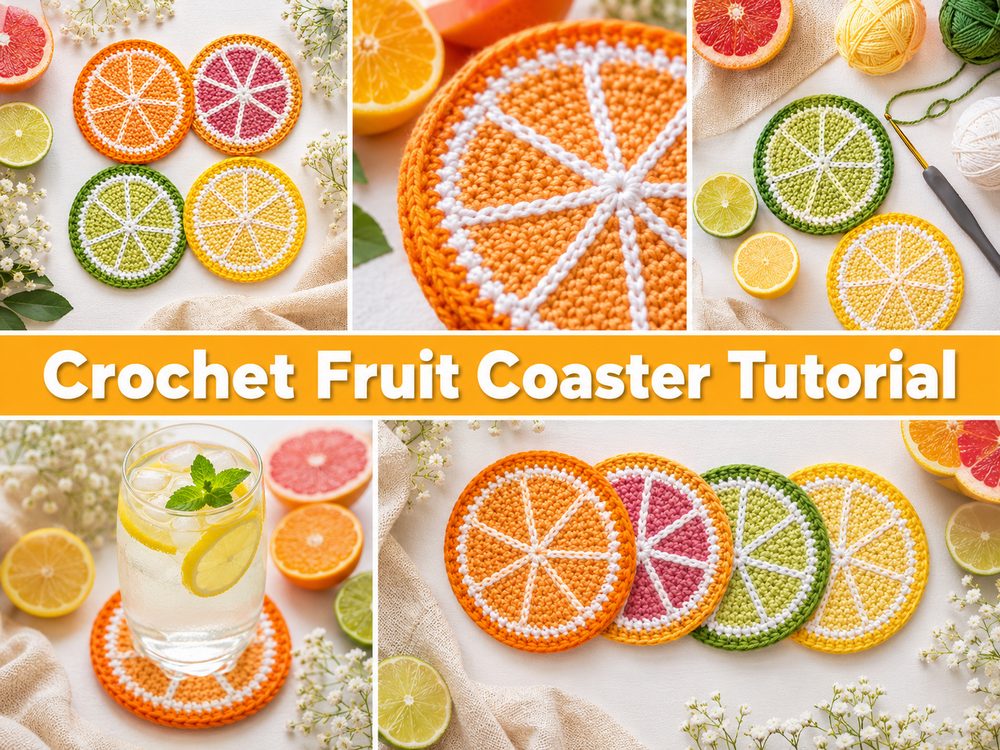 Crochet Fruit Coaster Tutorial