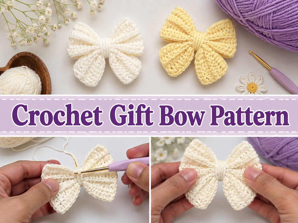 Crochet Gift Bow Pattern s