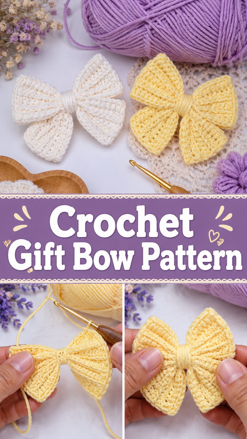 Crochet Gift Bow Pattern