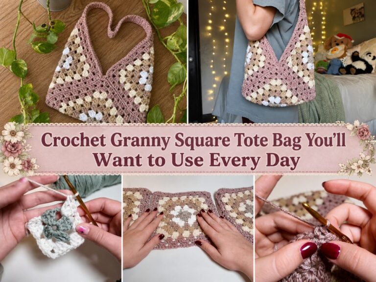 Crochet Granny Square Tote Bag You’ll Want to Use Every Day