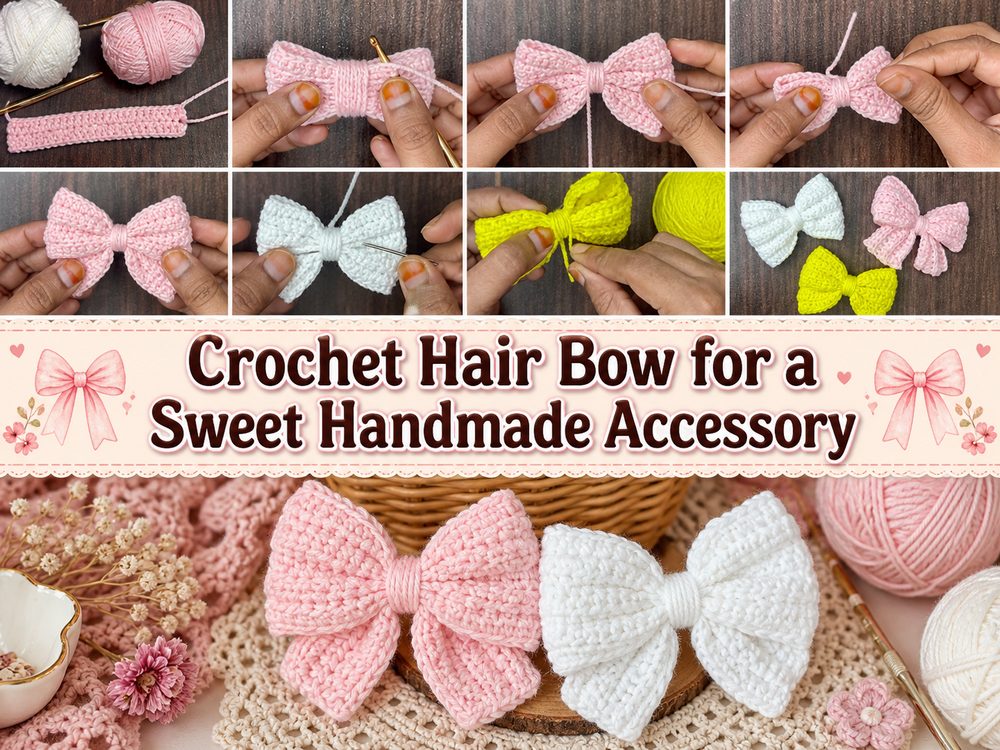 Crochet Hair Bow for a Sweet Handmade Accessory s