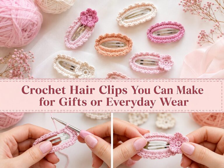 Crochet Hair Clips You Can Make for Gifts or Everyday Wear s