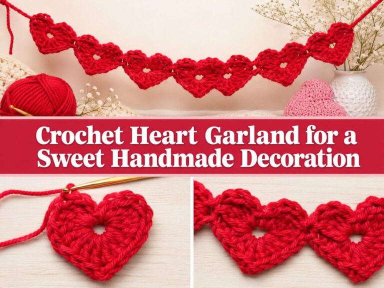 Crochet Heart Garland for a Sweet Handmade Decoration z