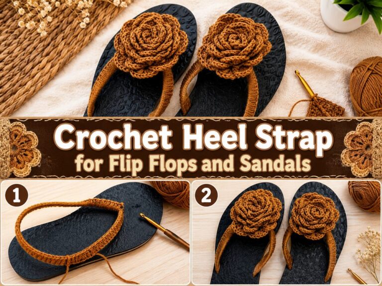 Crochet Heel Strap for Flip Flops and Sandals z