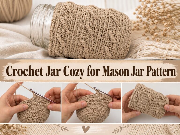 Crochet Jar Cozy for Mason Jar Pattern s